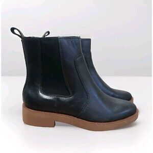 Lucky Brand Leather Chelsea Boots Women's 9M Black Ressy Vintage Ankle New!